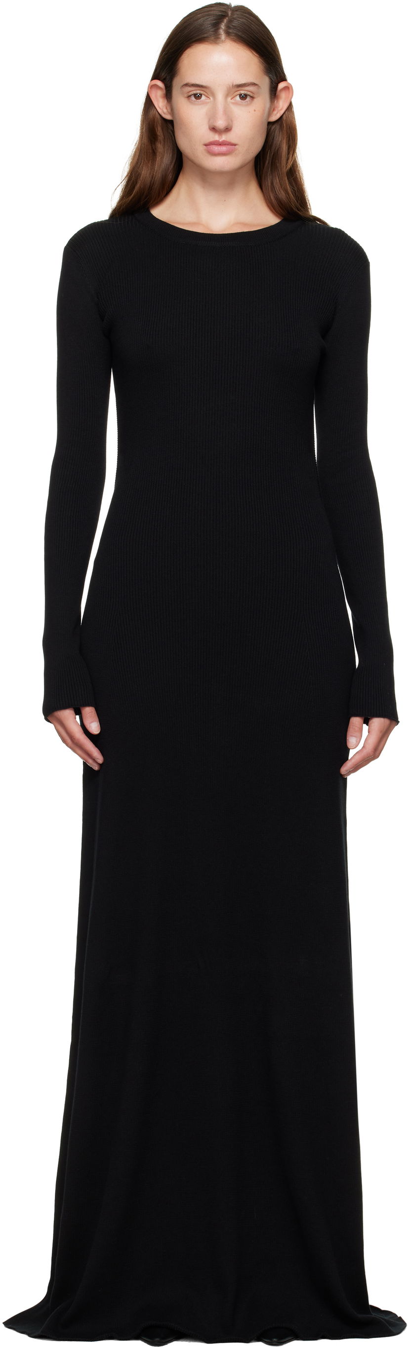 плаття Ann Demeulemeester Ann Demeulemeester Eva Open Back Knitted Maxi Dress чорний | 2520-W-KN12-FA049-099
