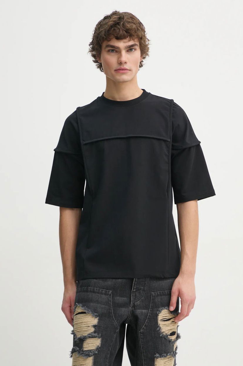 Футболка HELIOT EMIL Black Short Sleeve T-Shirt чорний | AW24.M.09.123.BLK01