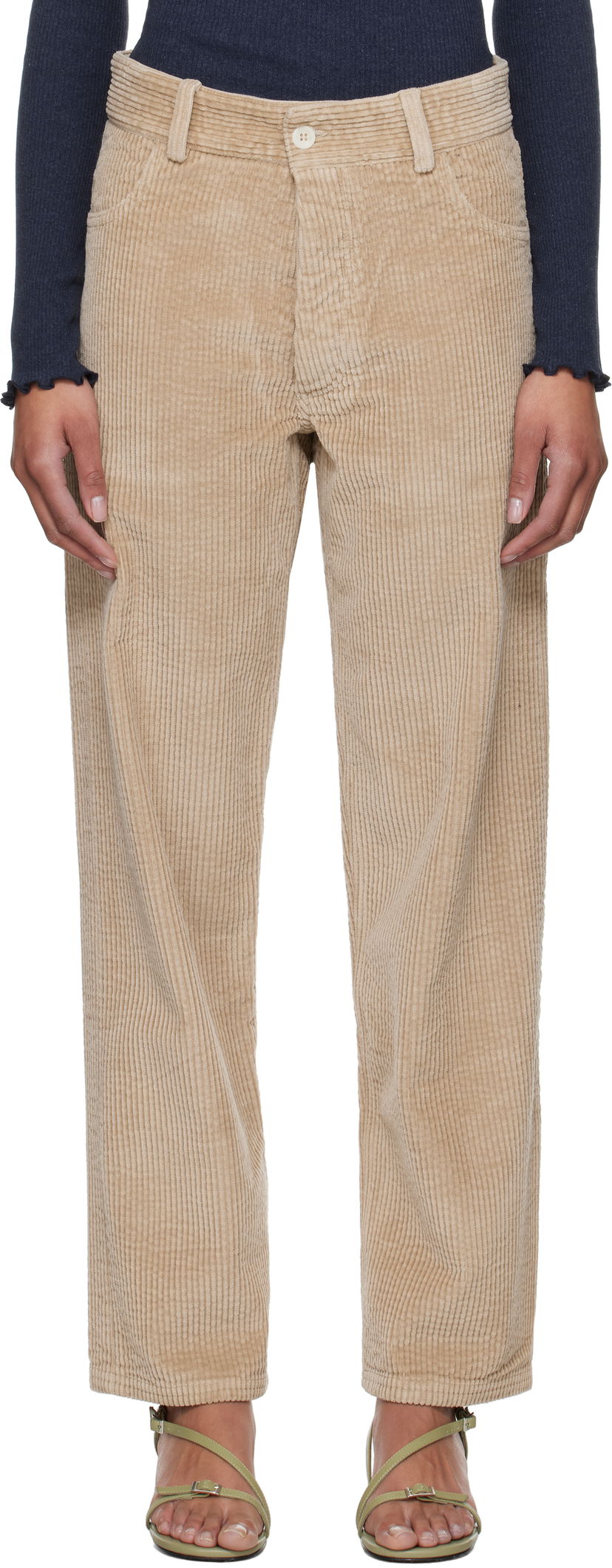 Штани Baserange Baserange Indre Corduroy Trousers бежевий | TRIN-CO-SP25