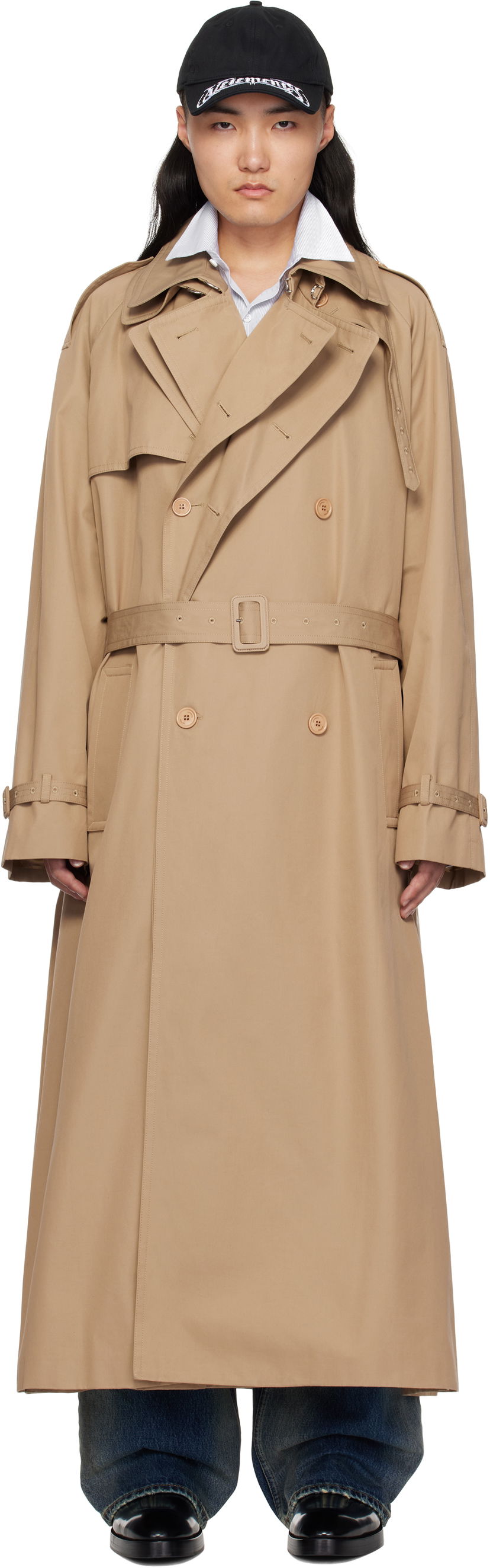 Тренчкот VETEMENTS Vetements Runway Double Trench Coat бежевий | UA66CO400S