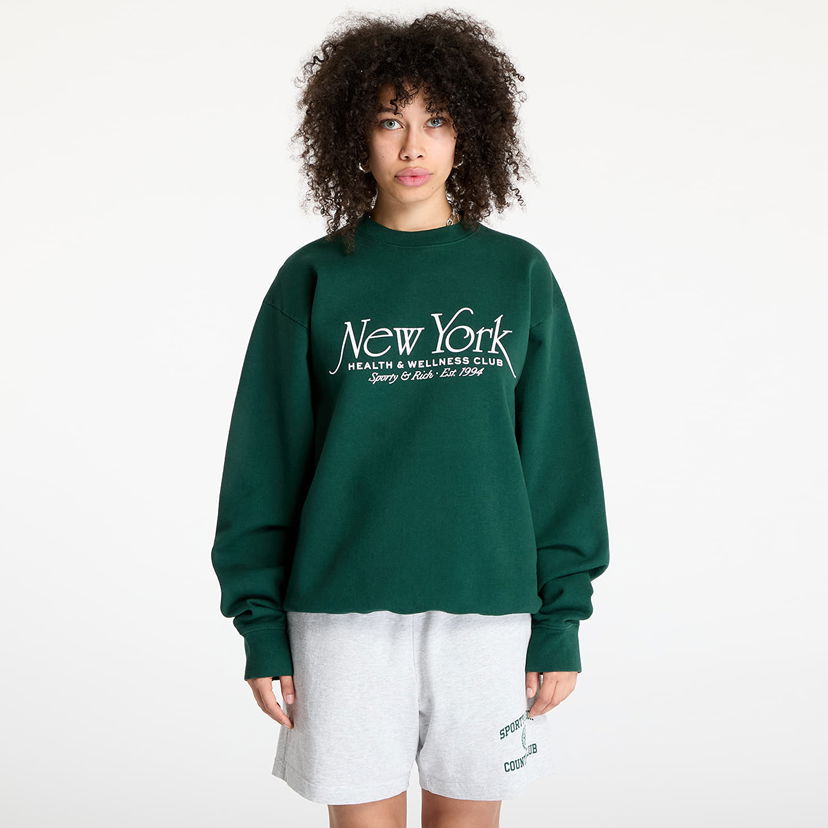 Cветр Sporty & Rich Sporty & Rich NY94 Crewneck Sweatshirt Зелений | ST071606034GR10