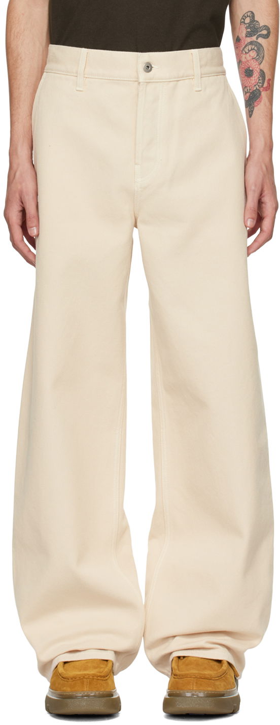 Джинси Burberry Off-White EKD Jeans бежевий | 8091786