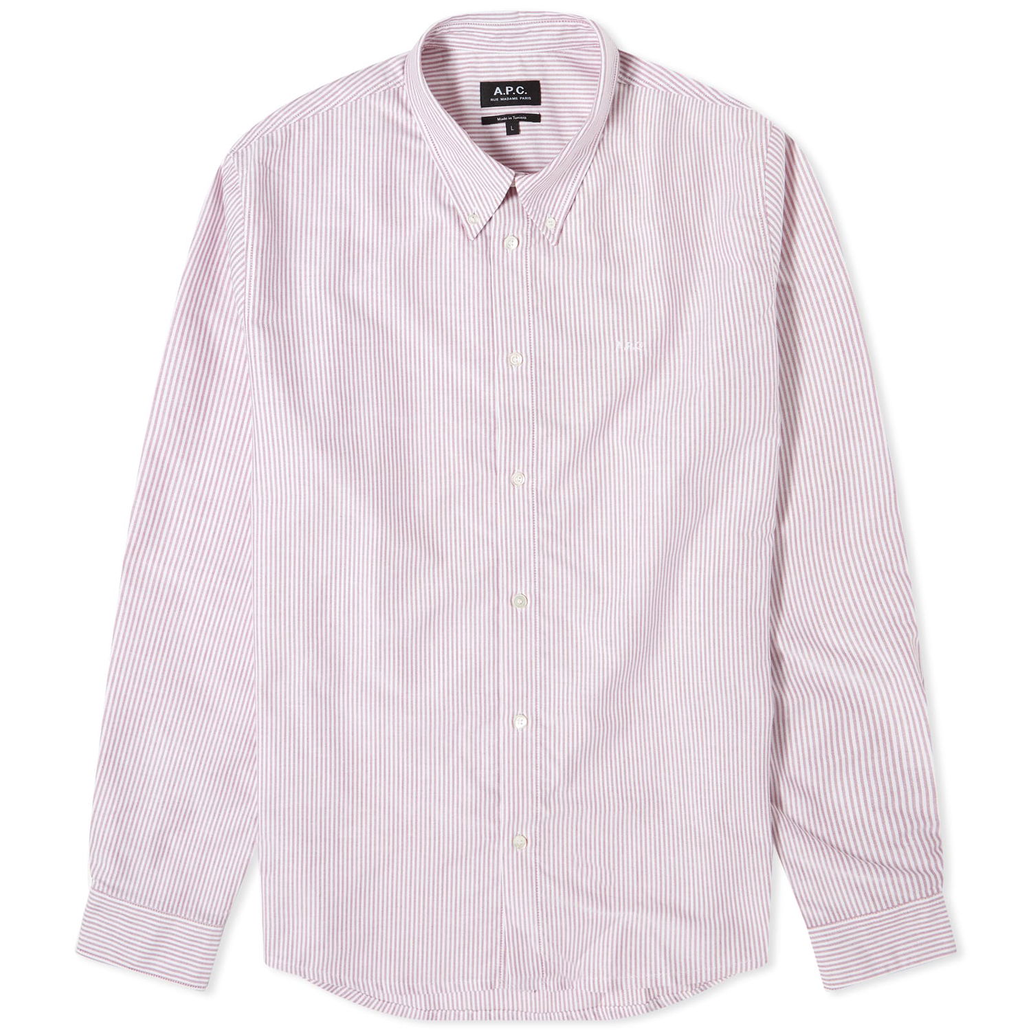 Сорочка A.P.C. Greg Log Button Down Stripe Shirt Червоний | COGUH-H12499-GAB, 0
