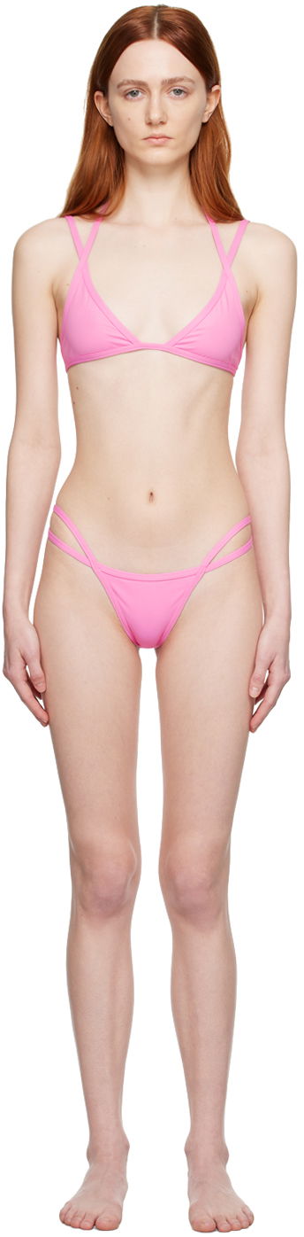 Купальники The Attico Attico Double Strap Bikini Рожевий | 233WBB62 PA21