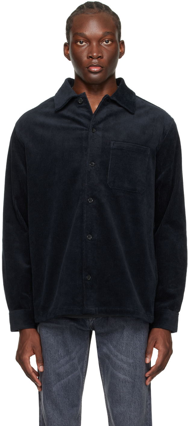 Сорочка Samsoe Samsoe Samsøe Samsøe Damon Corduroy Shirt темно-синій | M23300049
