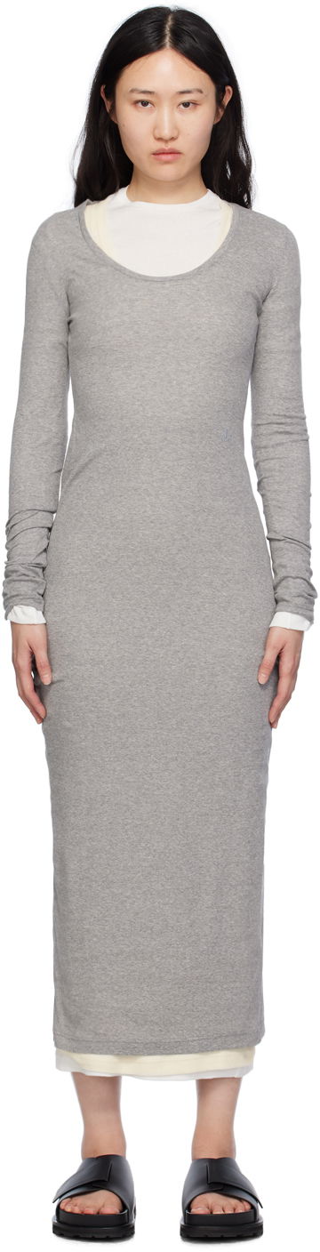 плаття Jil Sander Layered Maxi Dress Сірий | J40FV0103_JTN357