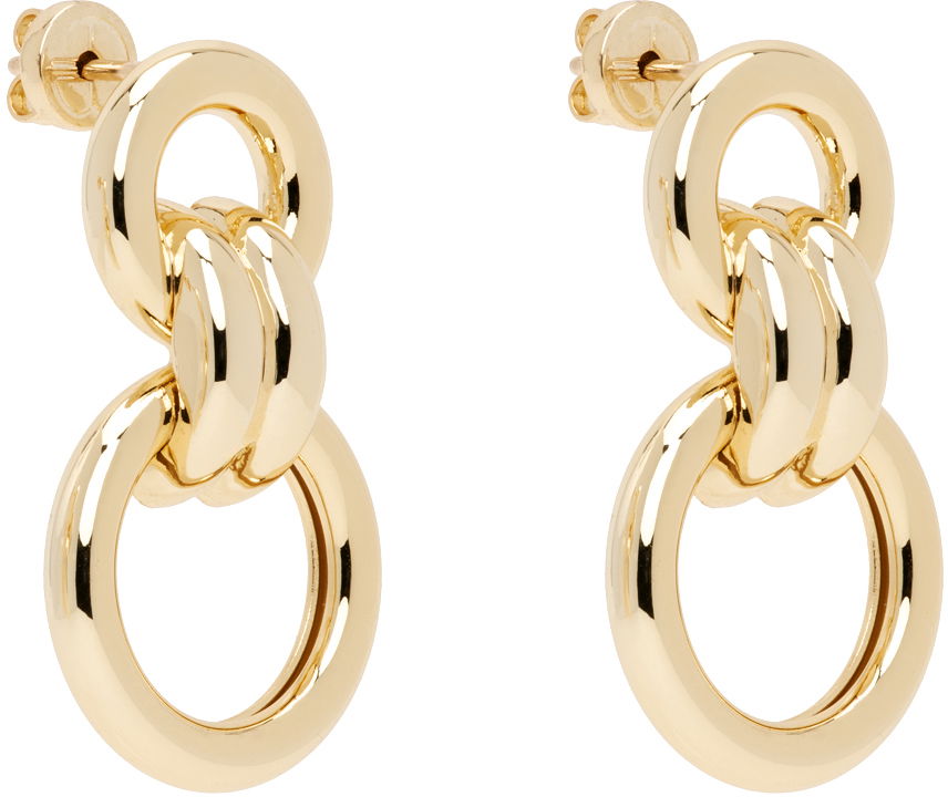 Сережки Anine Bing Anine Bing Round Link Drop Earrings Металік | A-15-3405-GLD1, 1