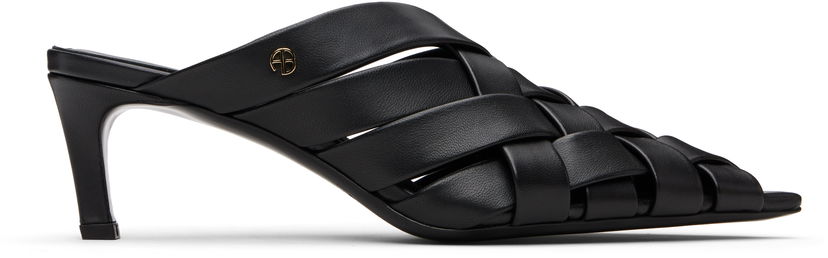 Аксесуари Anine Bing ANINE BING Eve Woven Heeled Mules чорний | A-14-11311-BLK1