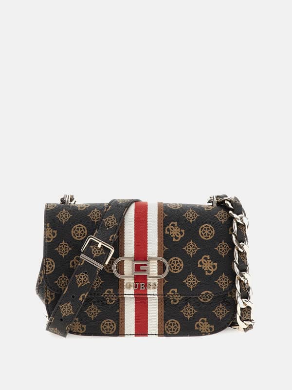 Сумочка GUESS Nelka 4G Peony Logo Mini Crossbody чорний | HWPG9307200, 0