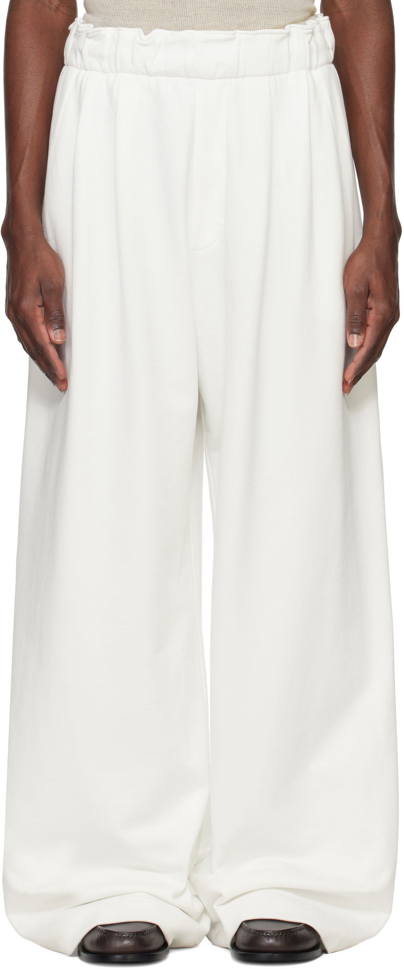 Спортивні штани Dries Van Noten Dries Van Noten Pleated Sweatpants білий | 251-021159-1610