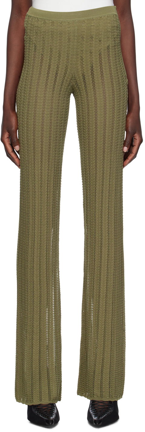 Штани Dion Lee Dion Lee Knit Trousers Зелений | C7217P23