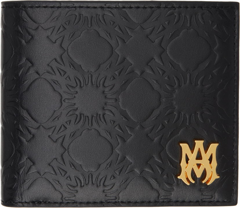 Гаманець AMIRI Quad Embossed Leather Bifold Wallet чорний | AMACBI1010