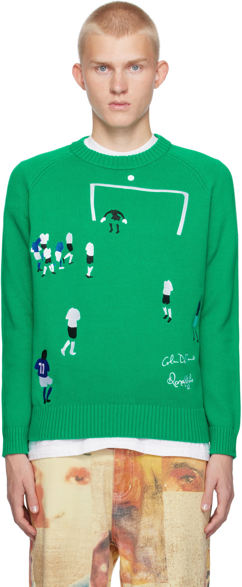 Cветр KidSuper Ronaldinho Edition Goal! Sweater Зелений | AW24-SW-01