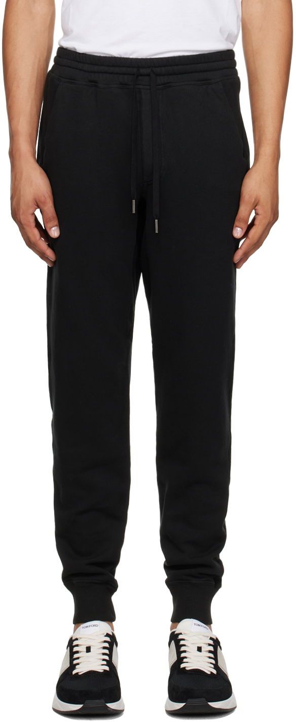 Спортивні штани Tom Ford Black Garment-Dyed Sweatpants чорний | JAL001-JMC006S23