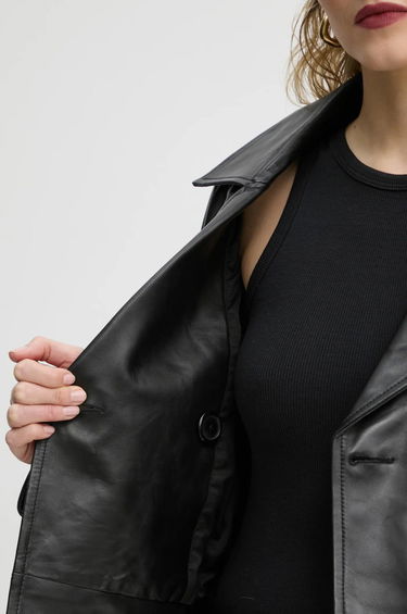 Тренчкот STAND STUDIO Stand Studio Bloom Cropped Leather Jacket чорний | 66387.7010, 6