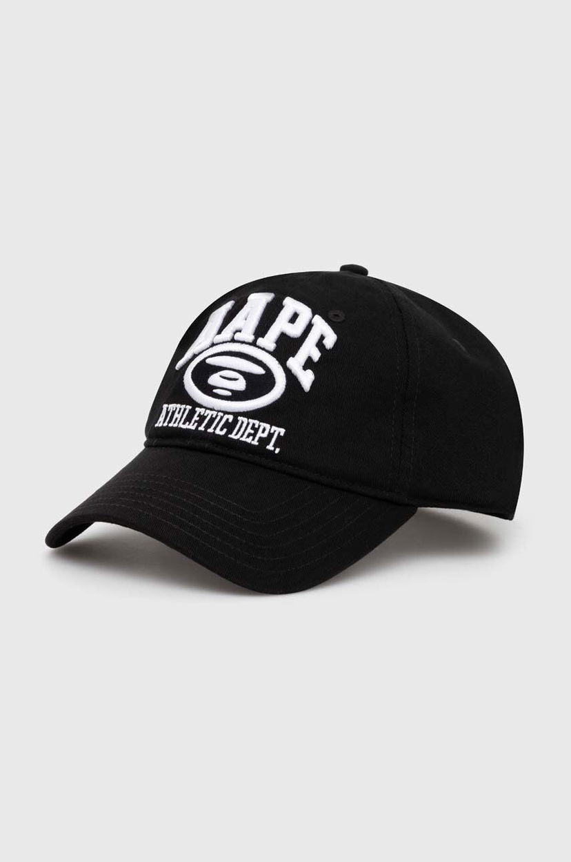 Кепка AAPE by A Bathing Ape AAPE Athletic Dept. Baseball Cap чорний | AAPCPM5257XXM