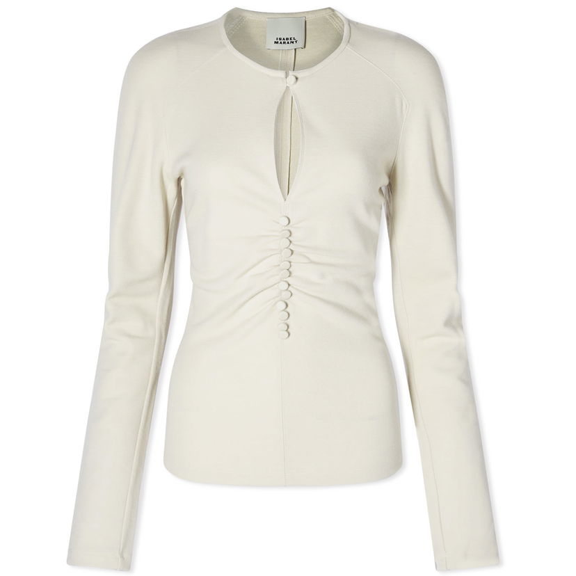 Футболка ISABEL MARANT Isabel Marant Dorine Long Sleeve Top бежевий | HT0281FA-A4K22I-90BE