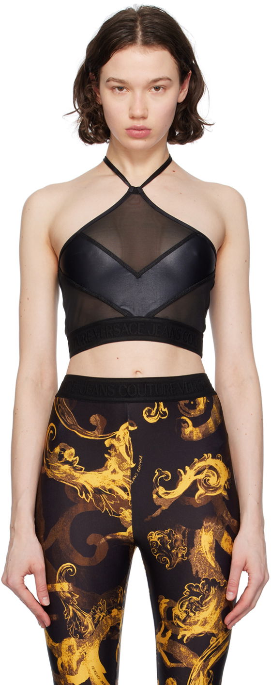 Безрукавка Versace Jeans Couture Black Paneled Tank Top чорний | E76HAM209_EJ0062