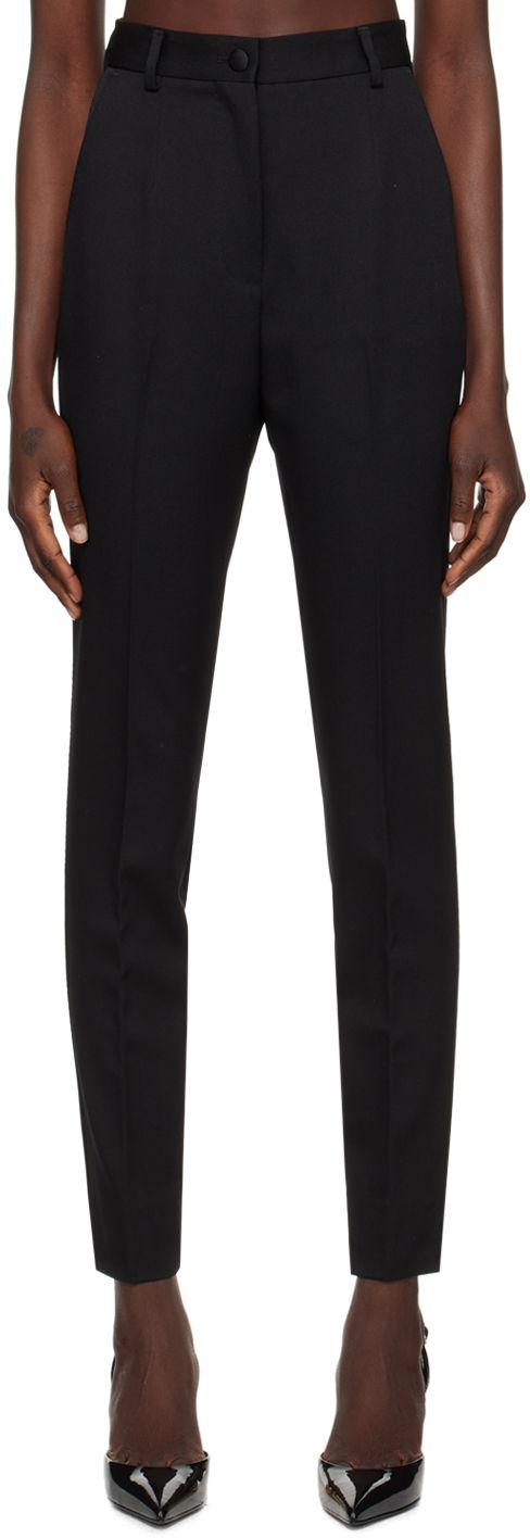 Штани Dolce & Gabbana Creased Dress Trousers чорний | FTC30T FU28J