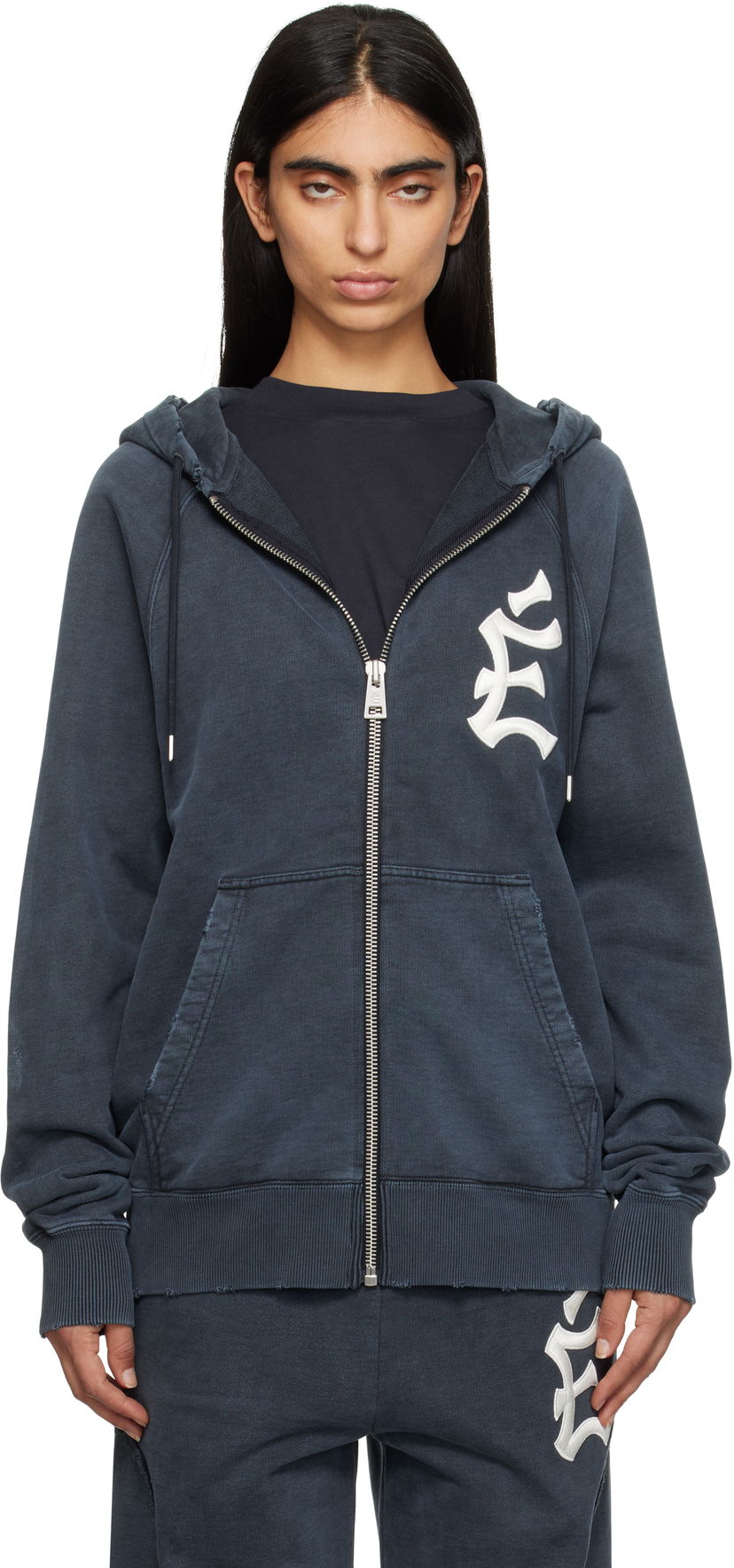 Світшоти Études 'The City' Loose Fit Zip-Up Hoodie Синій | H24MMSWE275-44