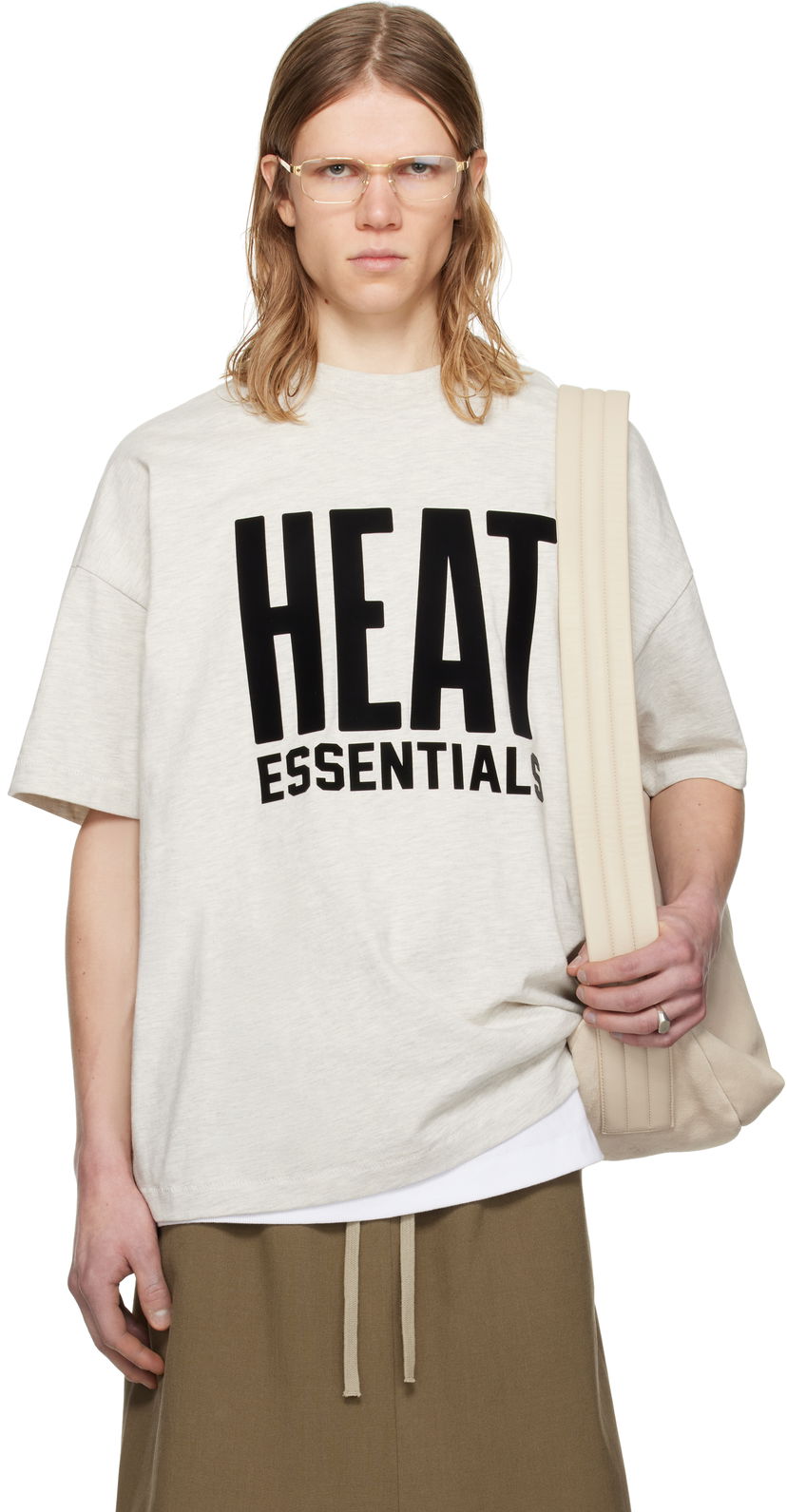 Футболка Fear of God ESSENTIALS NBA Heat Short Sleeve T-Shirt бежевий | 125AL244302F