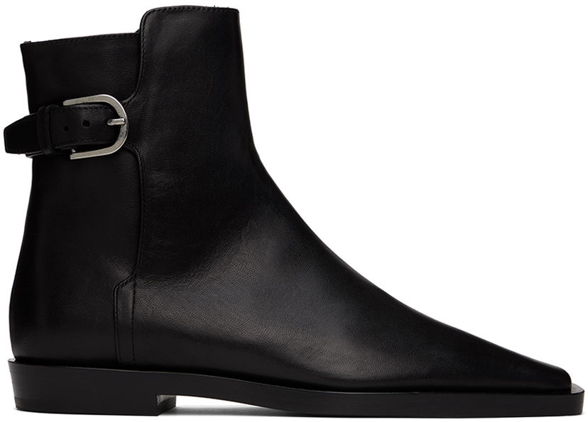 Кросівки та взуття TOTEME 'The Belted' Ankle Boots чорний | 241-WAS1006-LE0035