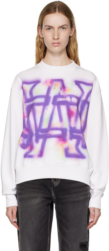 Cветр We11done We11done Rainbow Symbol Sweatshirt білий | WD-TS3-22-829-U-WH, 0
