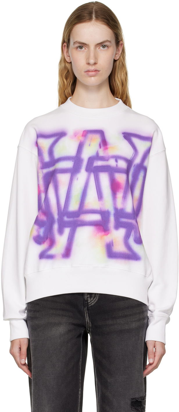 Cветр We11done We11done Rainbow Symbol Sweatshirt білий | WD-TS3-22-829-U-WH