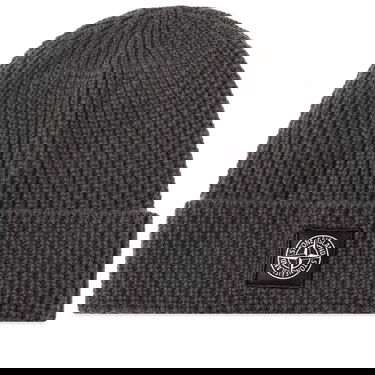 Шапка Stone Island Wool Patch Beanie Сірий | 7915N10-V0M67, 0