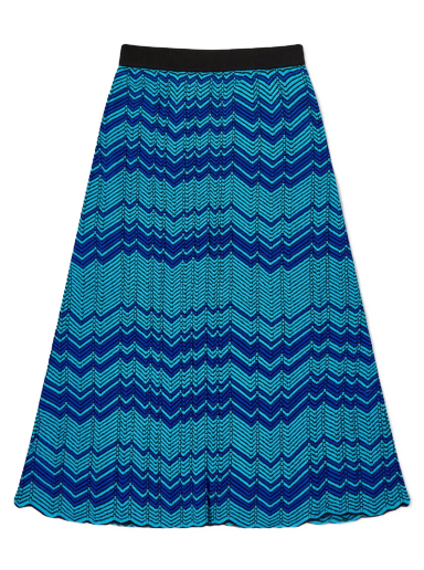 Спідниця Wales Bonner Palm Knit Skirt Синій | WS23KN44-KN10-750