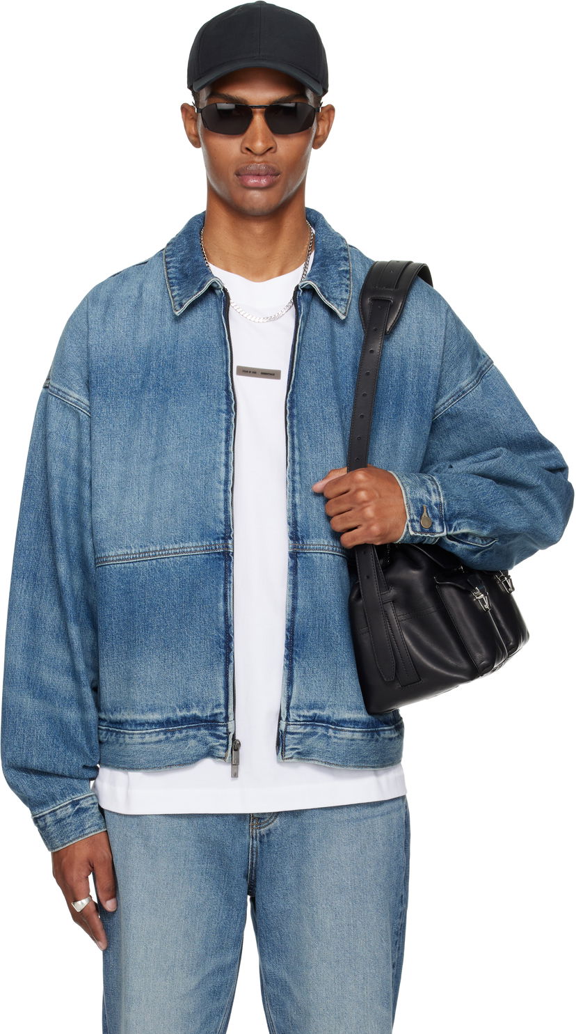 Куртка Fear of God Fear of God ESSENTIALS Denim Trucker Jacket Синій | 202SP254270F