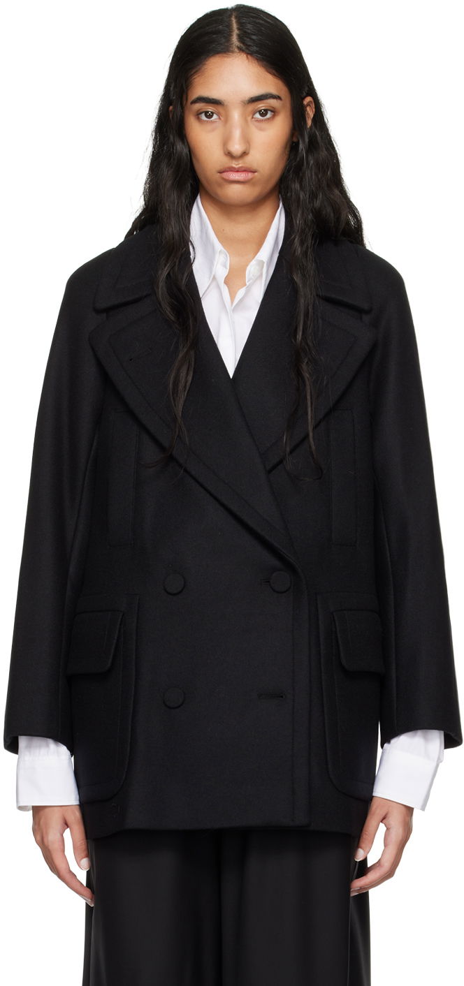 Пальто Dries Van Noten Black Wool Coat чорний | 242-010206-9223
