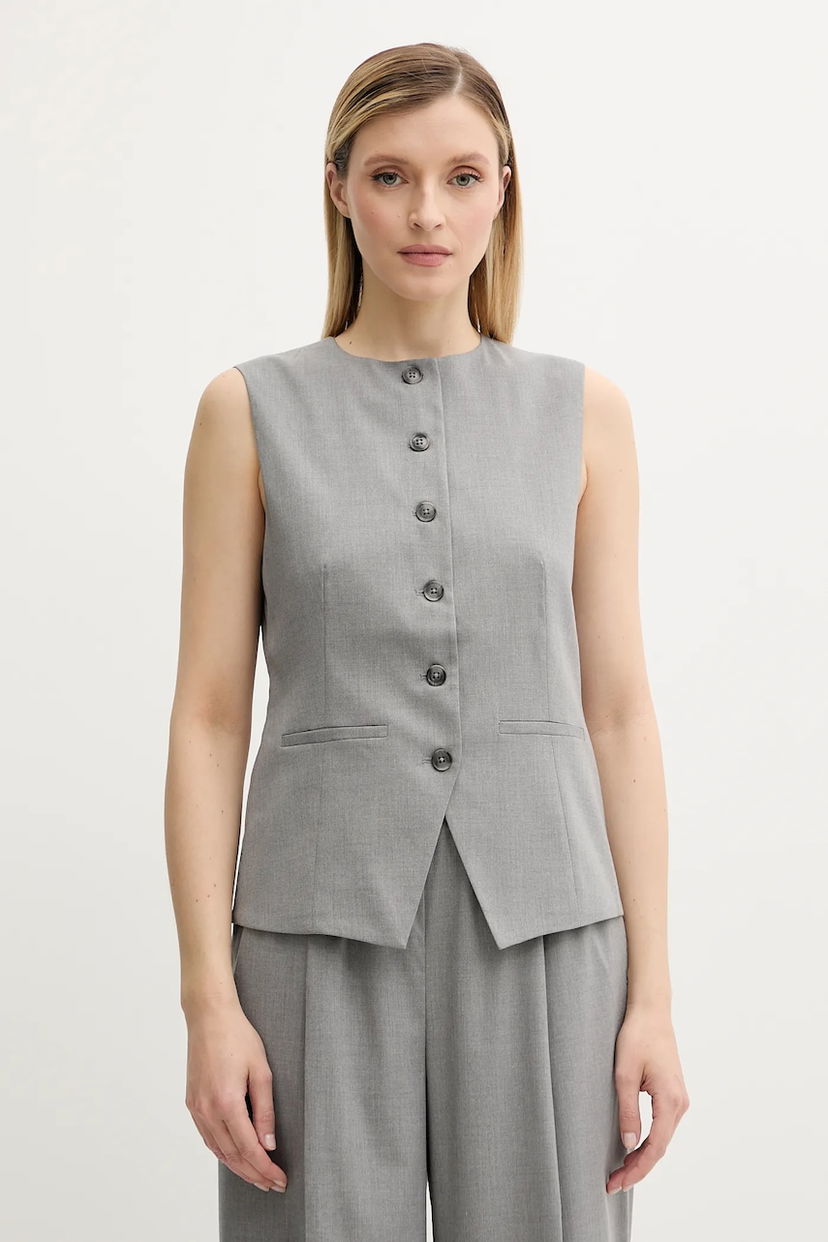 Жилет Samsoe Samsoe SARUMA Single-breasted Sleeveless Vest Сірий | F25200048