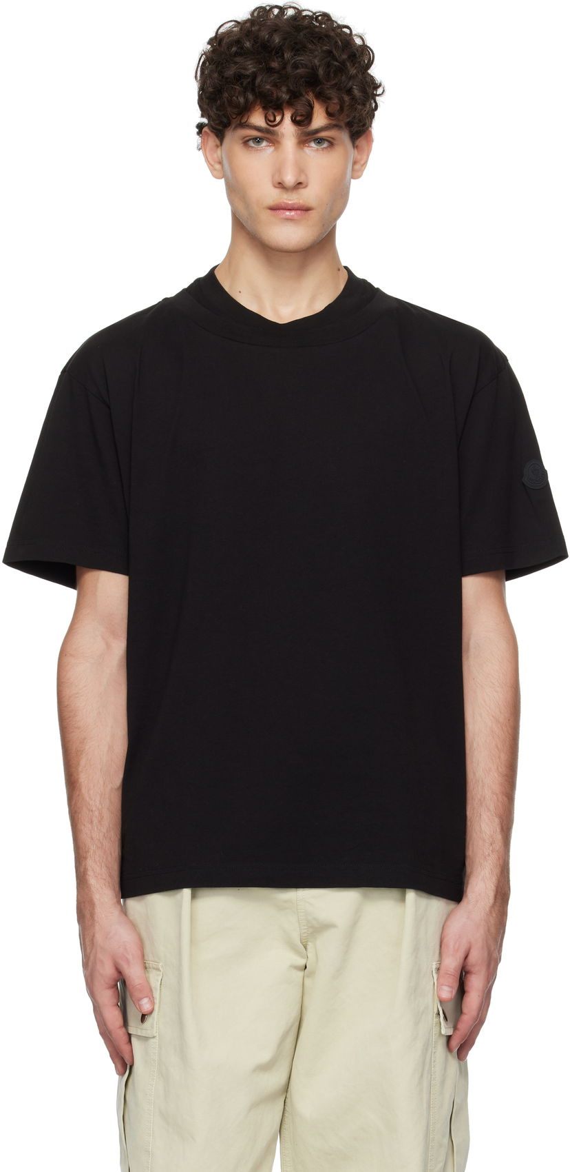 Футболка Moncler Archivio Layered Black T-Shirt чорний | K10918C0000389A17