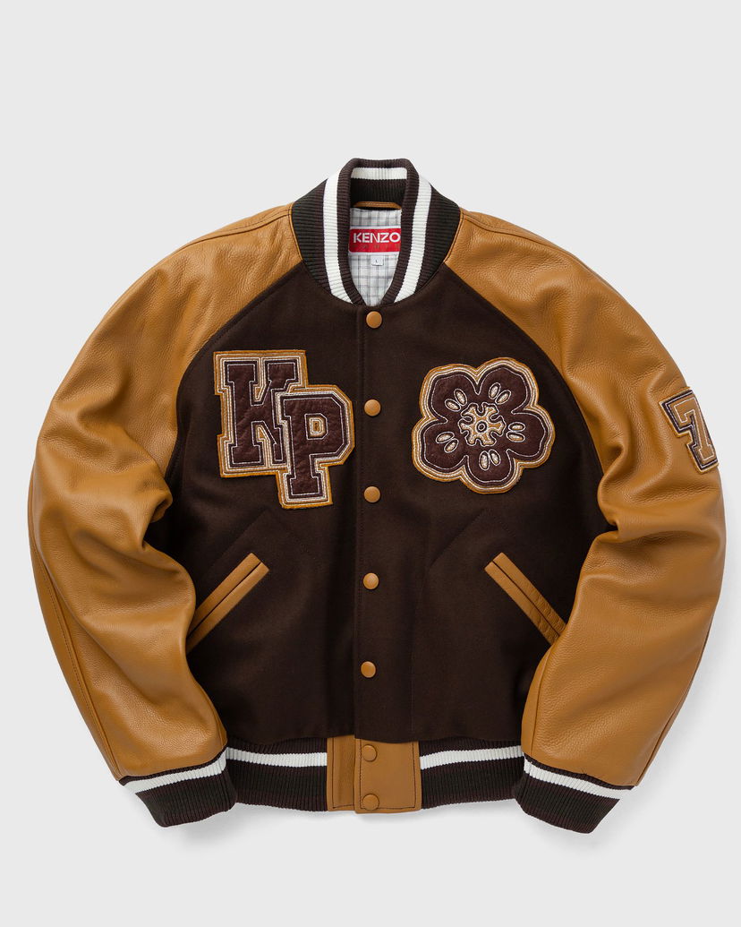 Куртка KENZO BOKE FLOWER VARSITY JACKET men College Коричневий | FE68BL1459OH.90