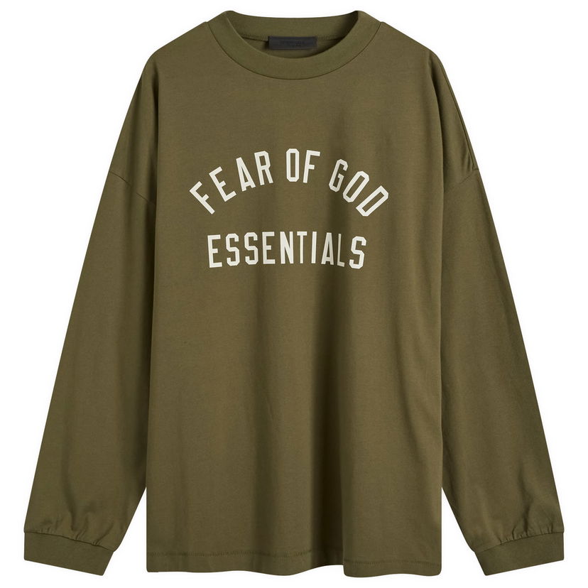 Футболка Fear of God Essentials Long Sleeve T-Shirt Зелений | 125BT244205F