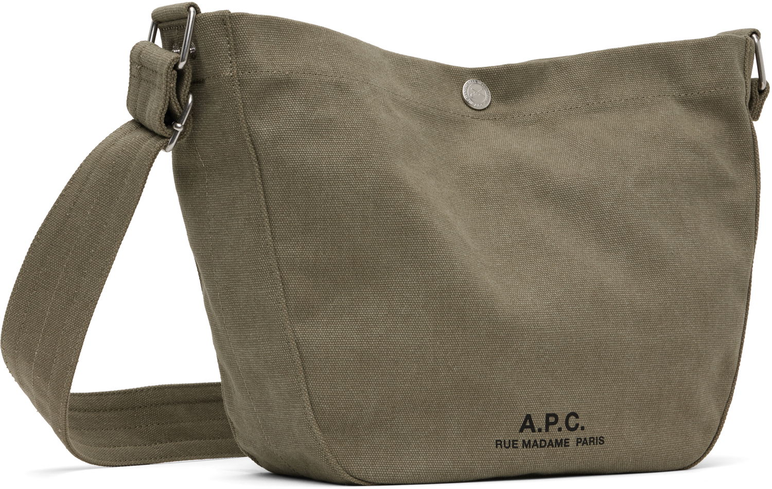 Сумка A.P.C. A.P.C. Journal Small Canvas Crossbody Bag Зелений | PSAJZ-M67010, 1
