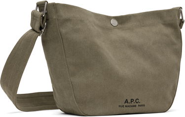 Сумка A.P.C. A.P.C. Journal Small Canvas Crossbody Bag Зелений | PSAJZ-M67010, 1