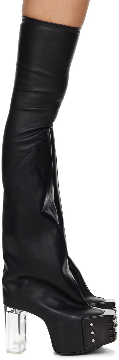 Кросівки та взуття Rick Owens Flared Platform Boots "Black" чорний | RO02C1824 LSGEG0, 0
