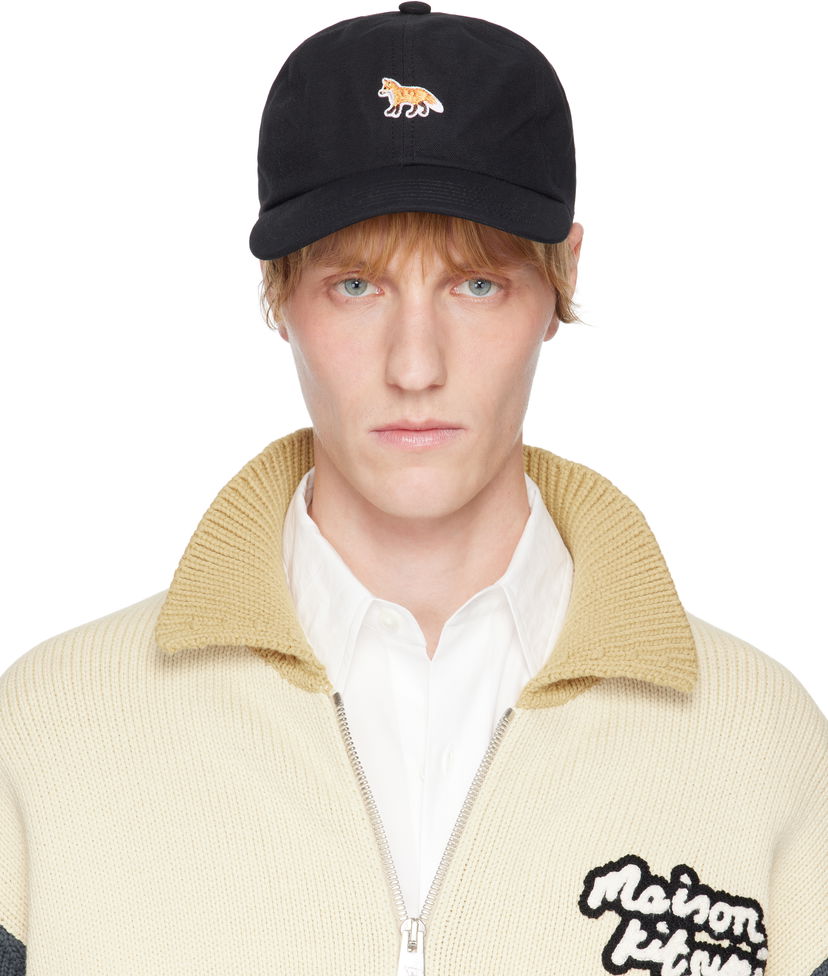 Кепка MAISON KITSUNÉ Maison Kitsuné Baby Fox Baseball Cap чорний | OW06109WB0026