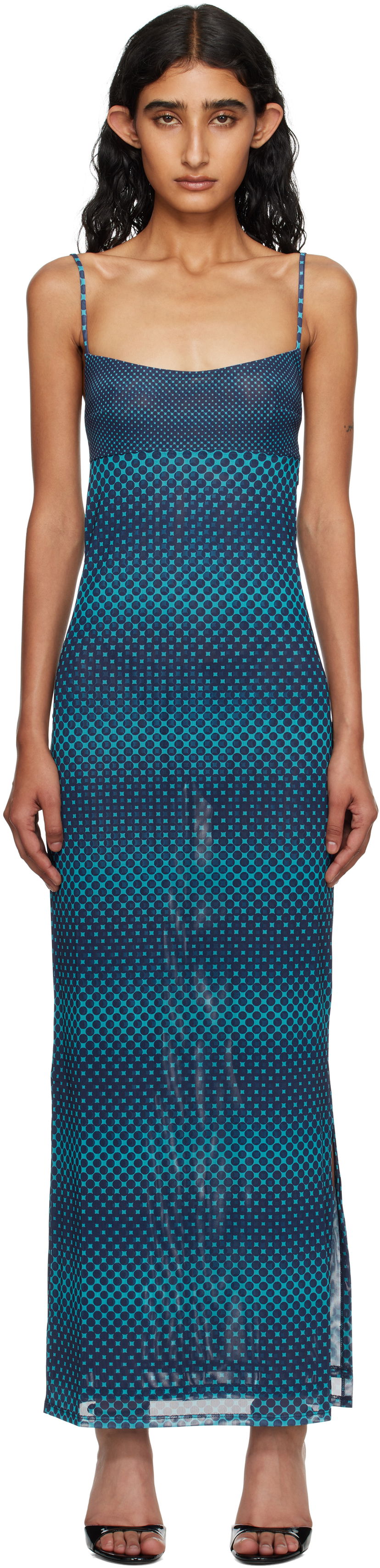 плаття Miaou Miaou Thais Maxi Dress Синій | 5019PM1WRP