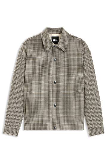 Куртка BOSS Relaxed Fit Stretch Overshirt бежевий | 50546049