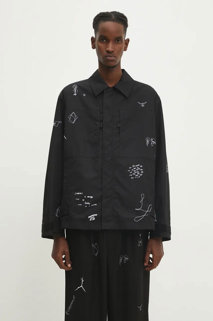 Куртка UNDERCOVER Oversize Jacket with Print чорний | UC2D4212