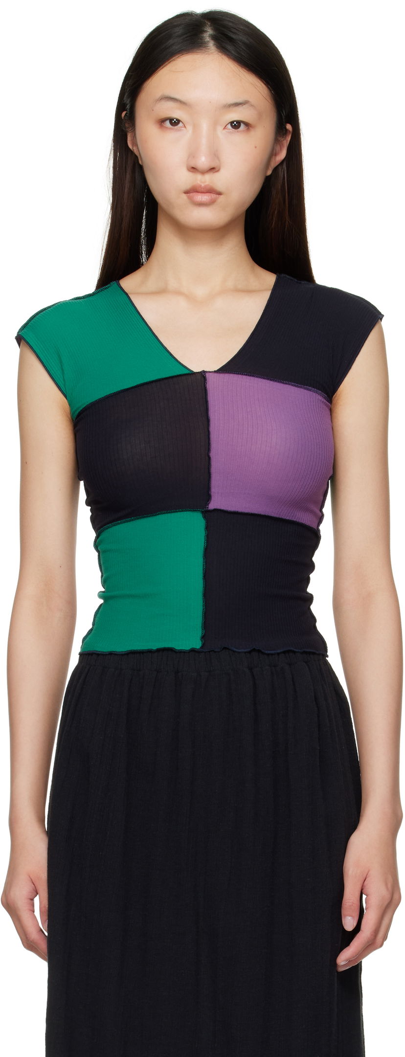 Безрукавка Baserange Baserange Teak Patchwork Tank Top Різнокольоровий | TTTT-CR-AU25
