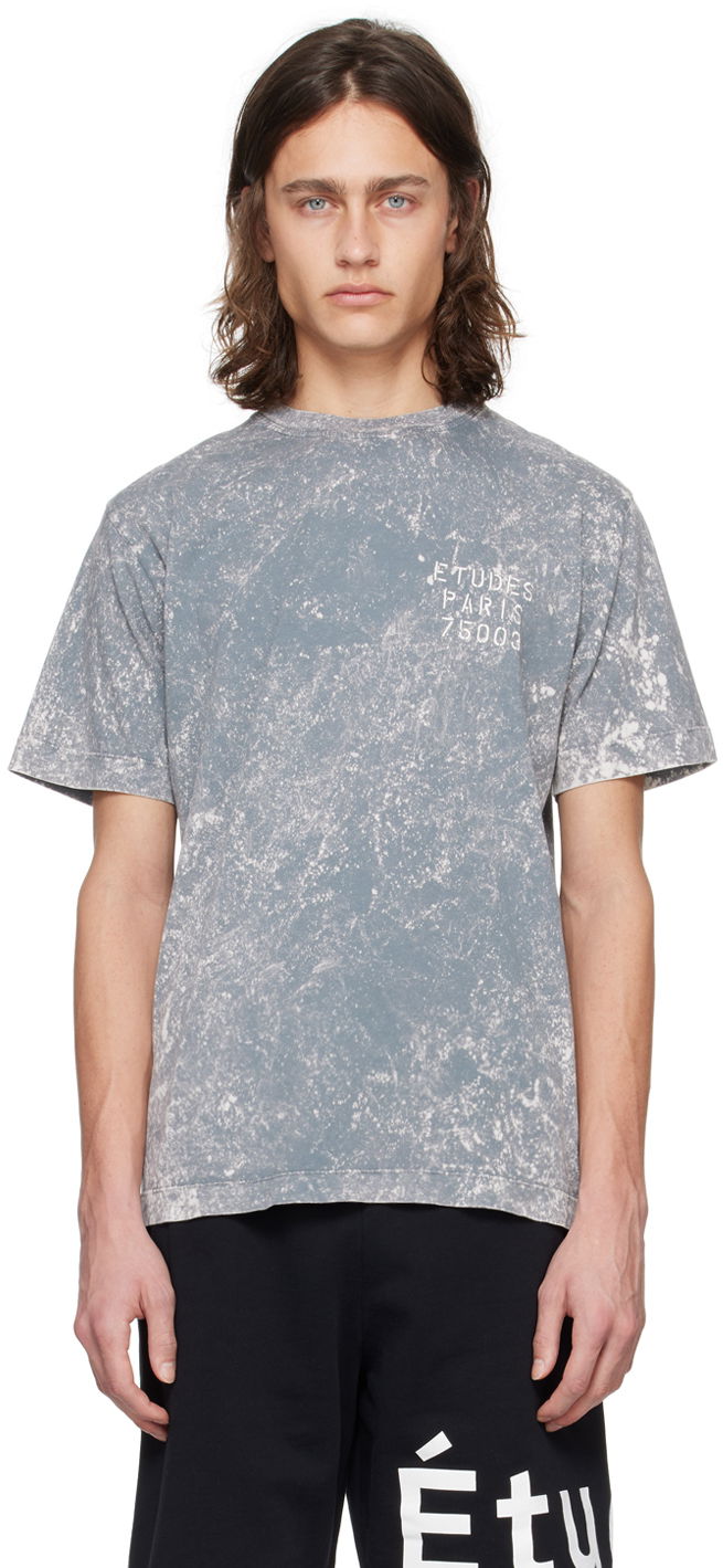 Футболка Études Wonder Small Stencil T-Shirt Синій | E24MM103A00883