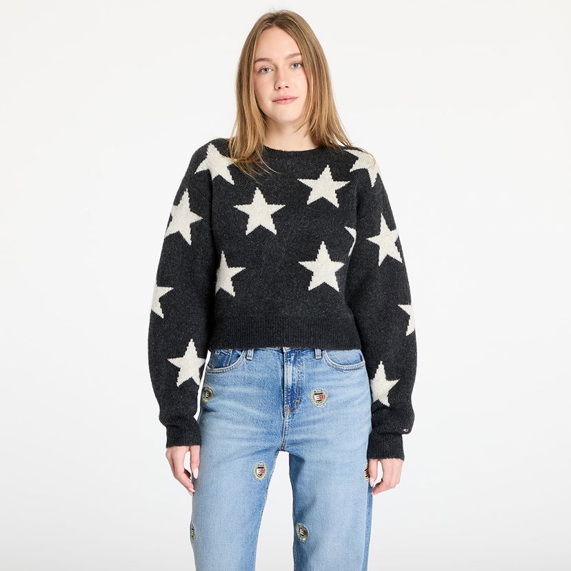 Cветр Tommy Hilfiger Star Pattern Sweater чорний | DW0DW19915 0GL