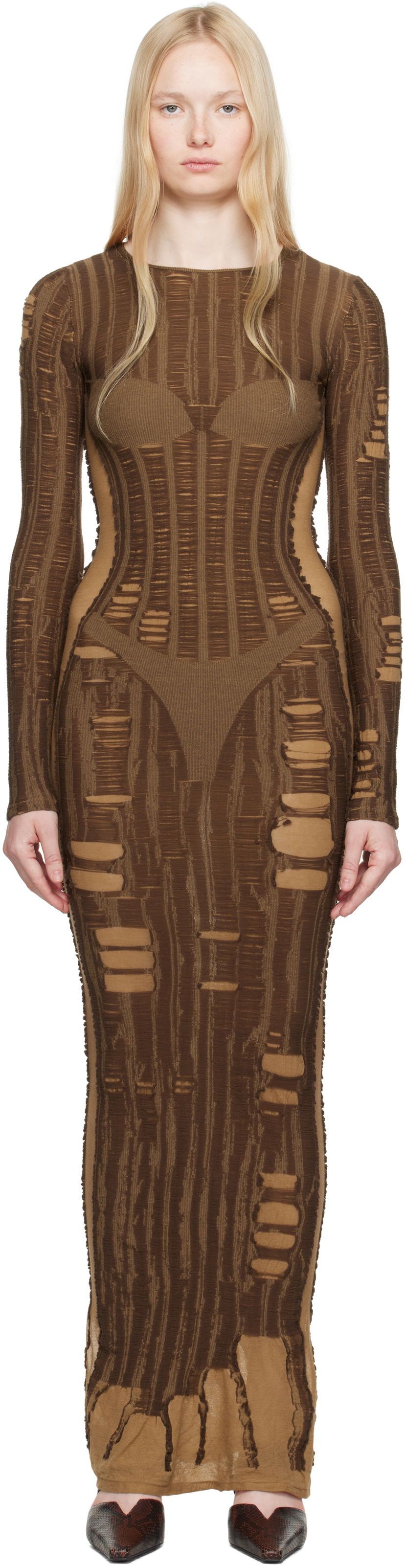 плаття Diesel Diesel M-Calimera Maxi Dress Коричневий | A18125 0BJBI