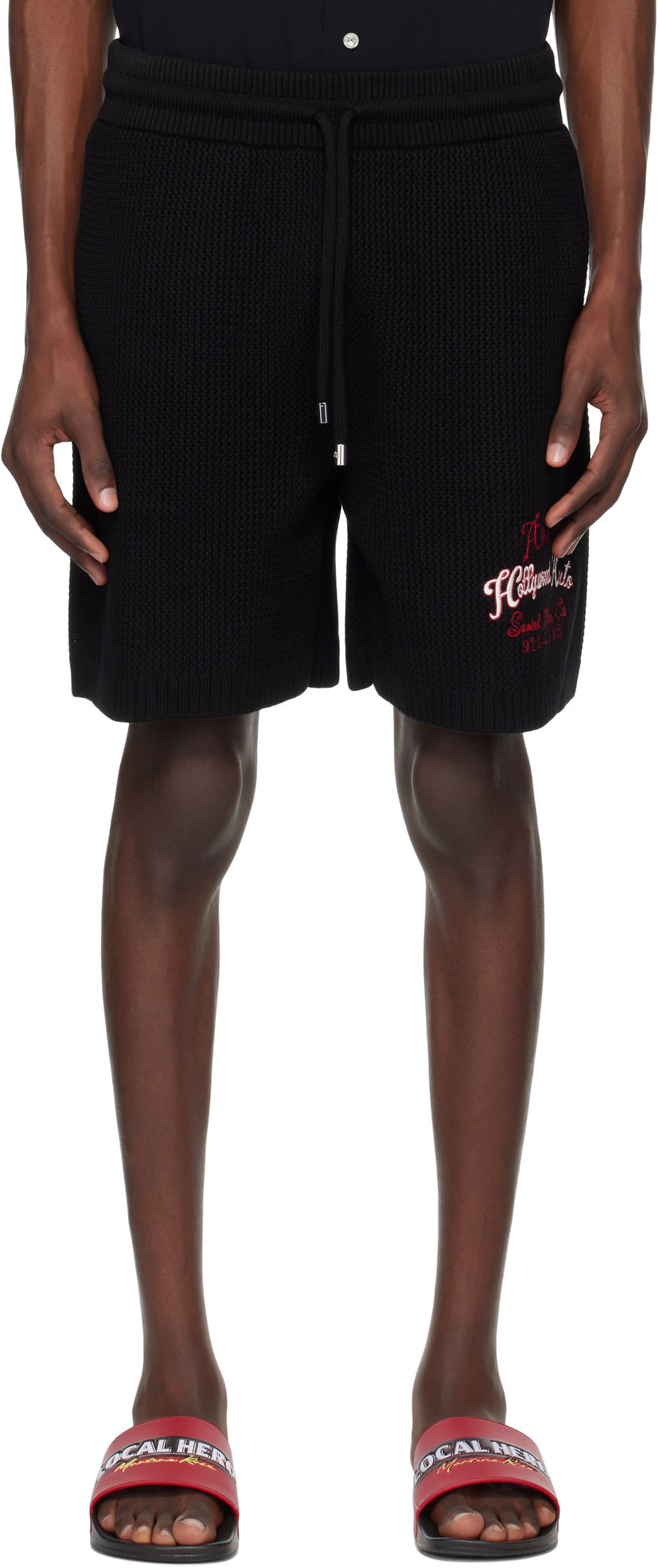 Шорти AMIRI AMIRI 'Hollywood Auto' Mesh Shorts чорний | AMKNSH1049