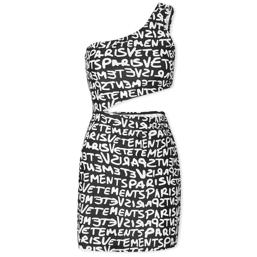 плаття VETEMENTS One Shoulder Mini Dress бежевий | WE64DR600BW
