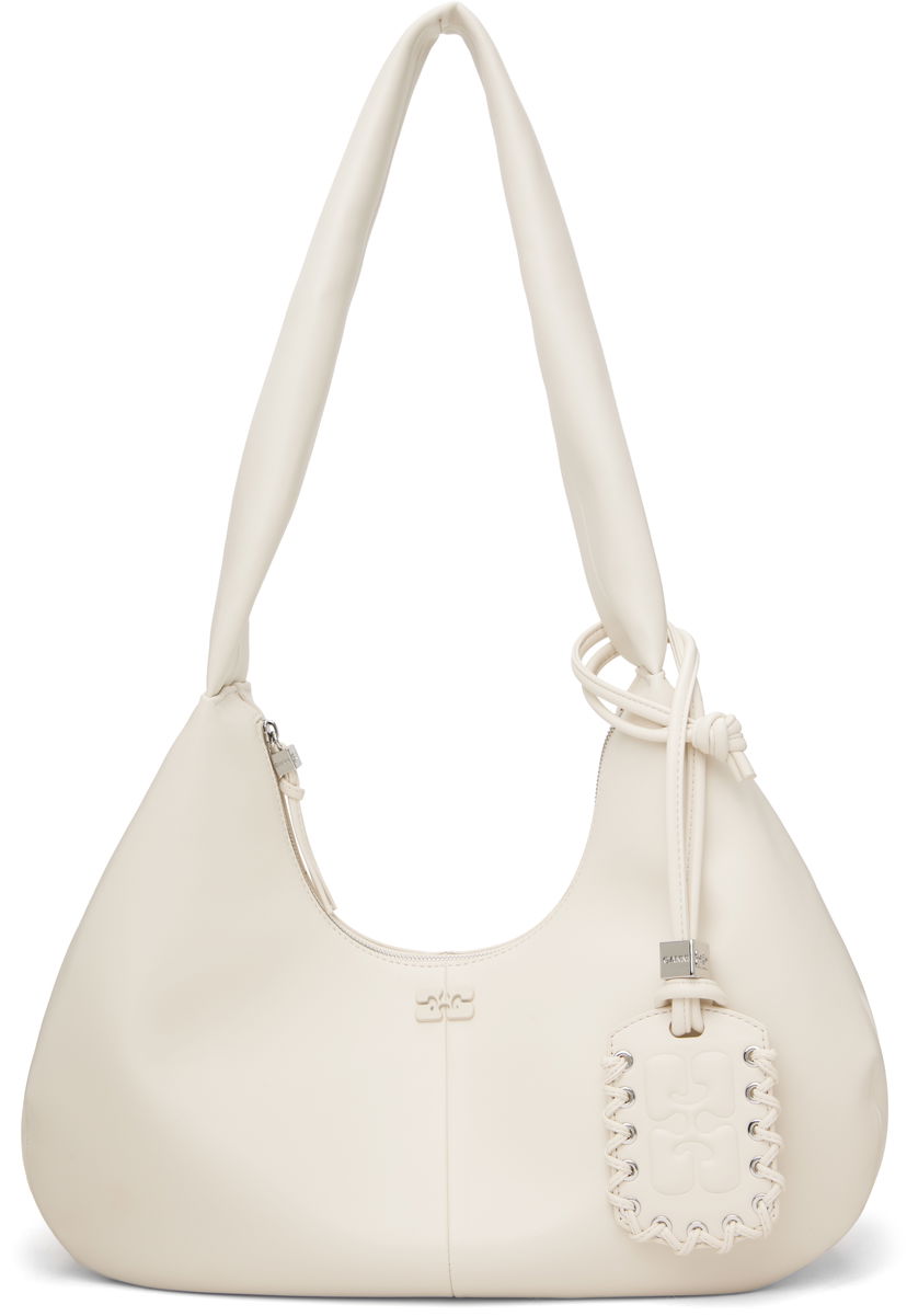 Сумка GANNI GANNI Medium Hobo Bag білий | A6838